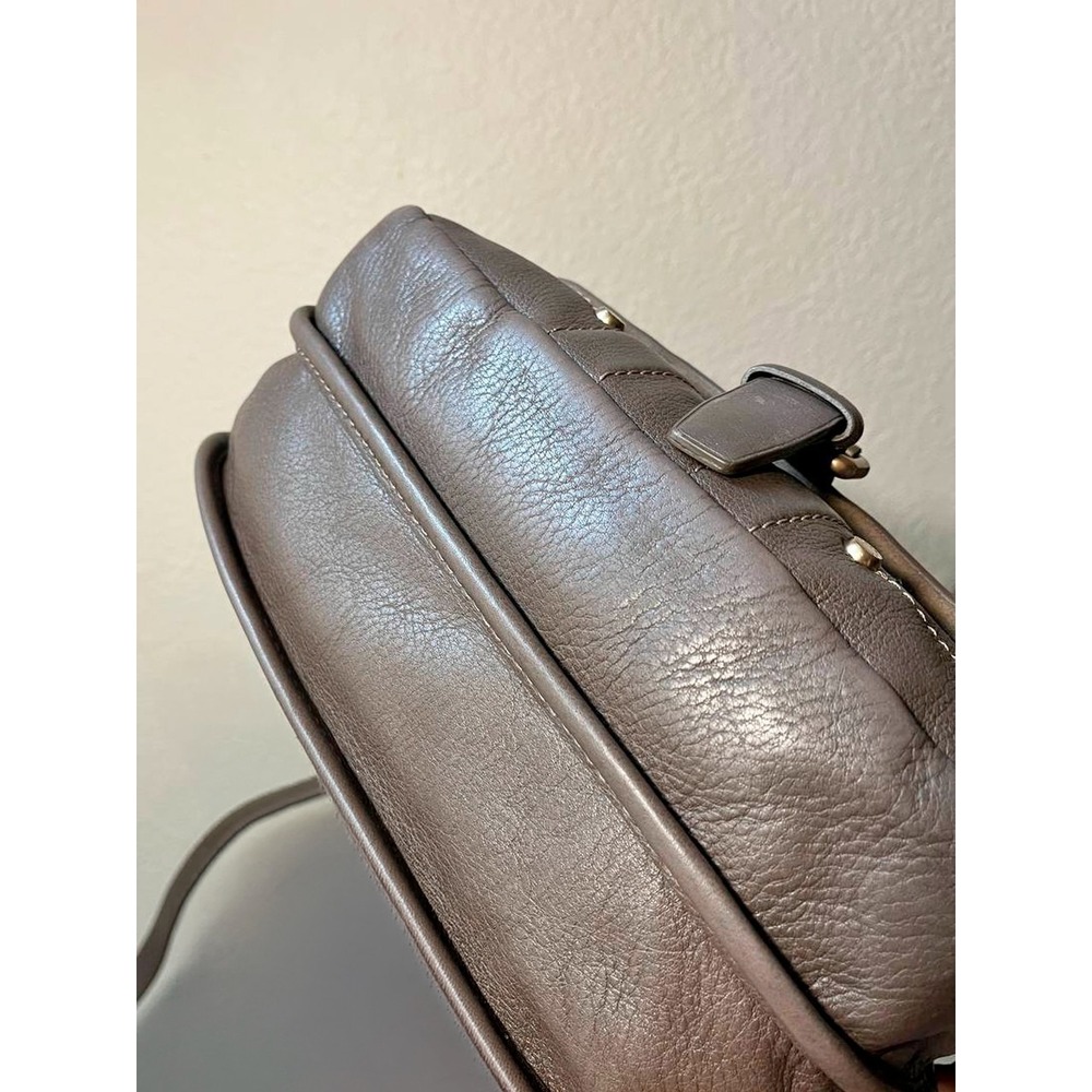 Vintage Longchamp Paris Leather Crossbody Bag Made in France Brown Hobo - Picture 10 of 10